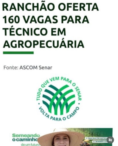 Técnico em Agropecuária da Escola agrícola Ranchão!