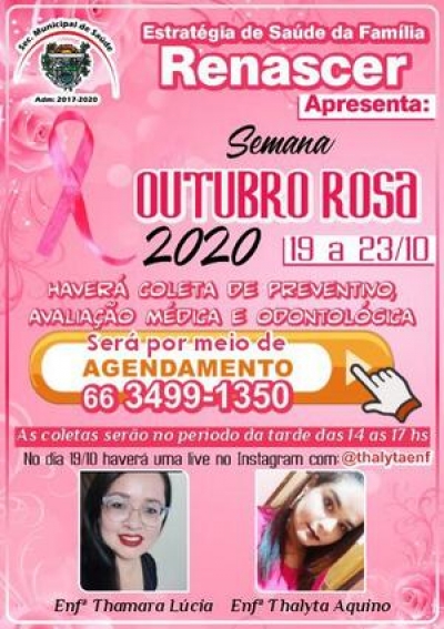 ESF Renascer apresenta - Semana Outubro Rosa